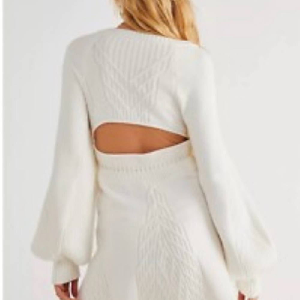 Free People White Long Sleeve Dress - Picture 5 of 10